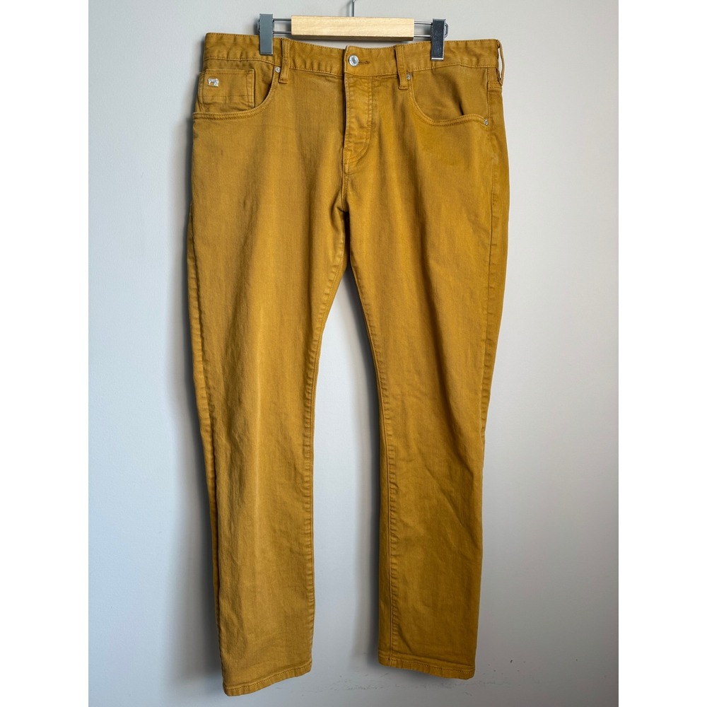 Scotch & Soda Ralston Slim Fit Jeans Mustard Yellow Denim Amsterdams Blauw Indie
